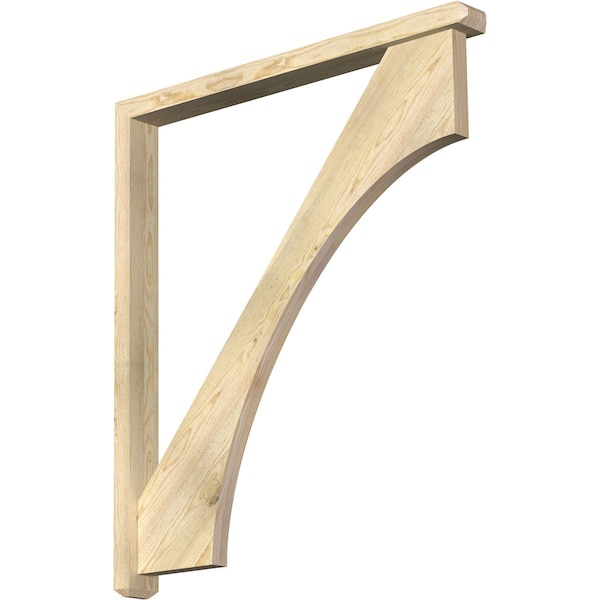 Ekena Millwork Westlake Craftsman Rough Sawn Bracket w/ Offset Brace, Douglas Fir, 4"W x 42"D x 48"H BKT0402X42X48WTL04RDF - main